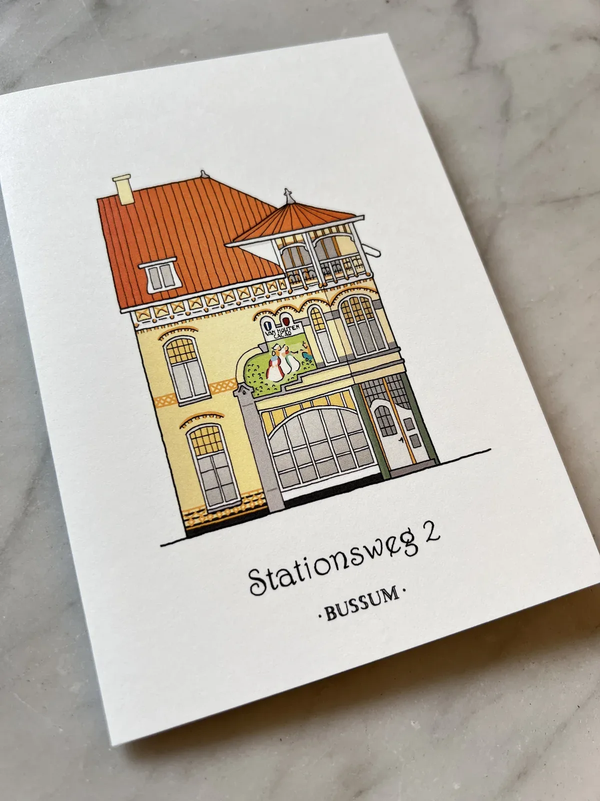 Kaart met Stationsweg 2 in Bussum
