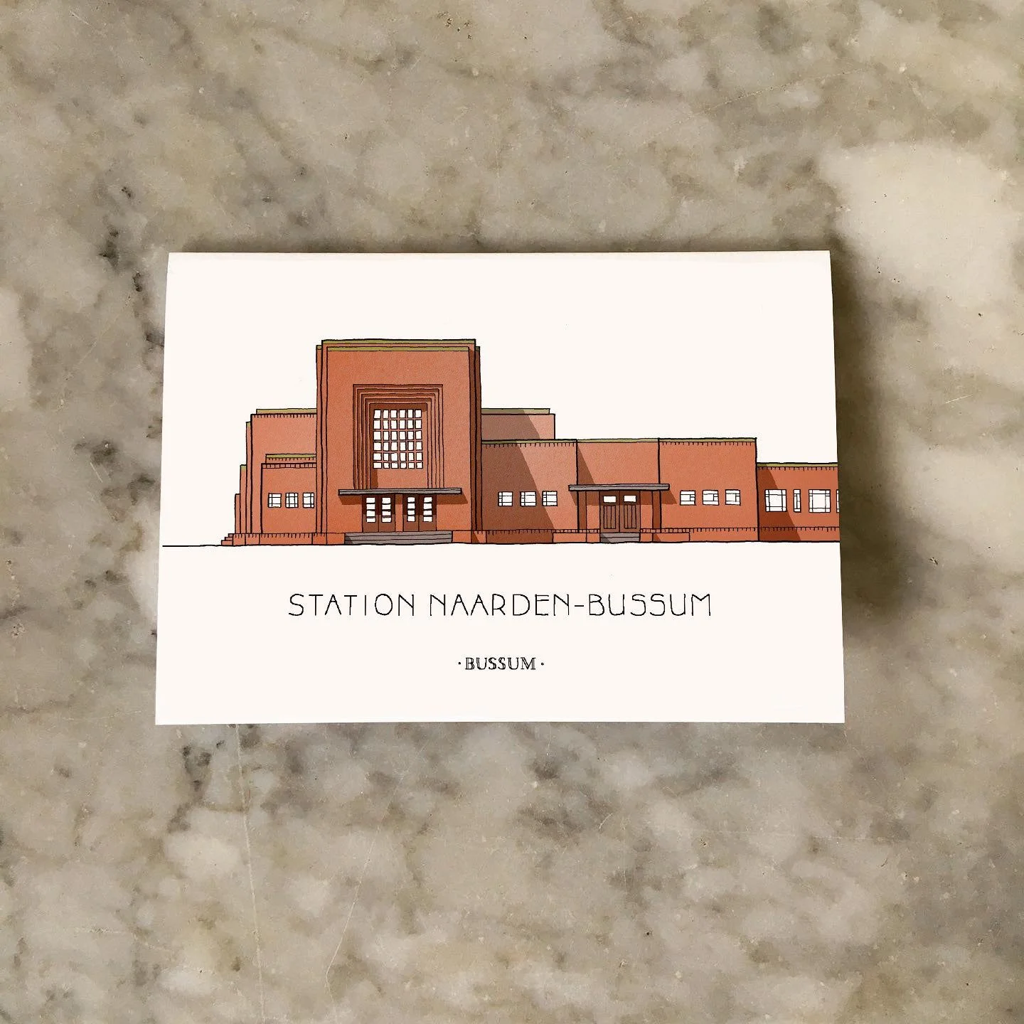 Kaart met Station Naarden-Bussum