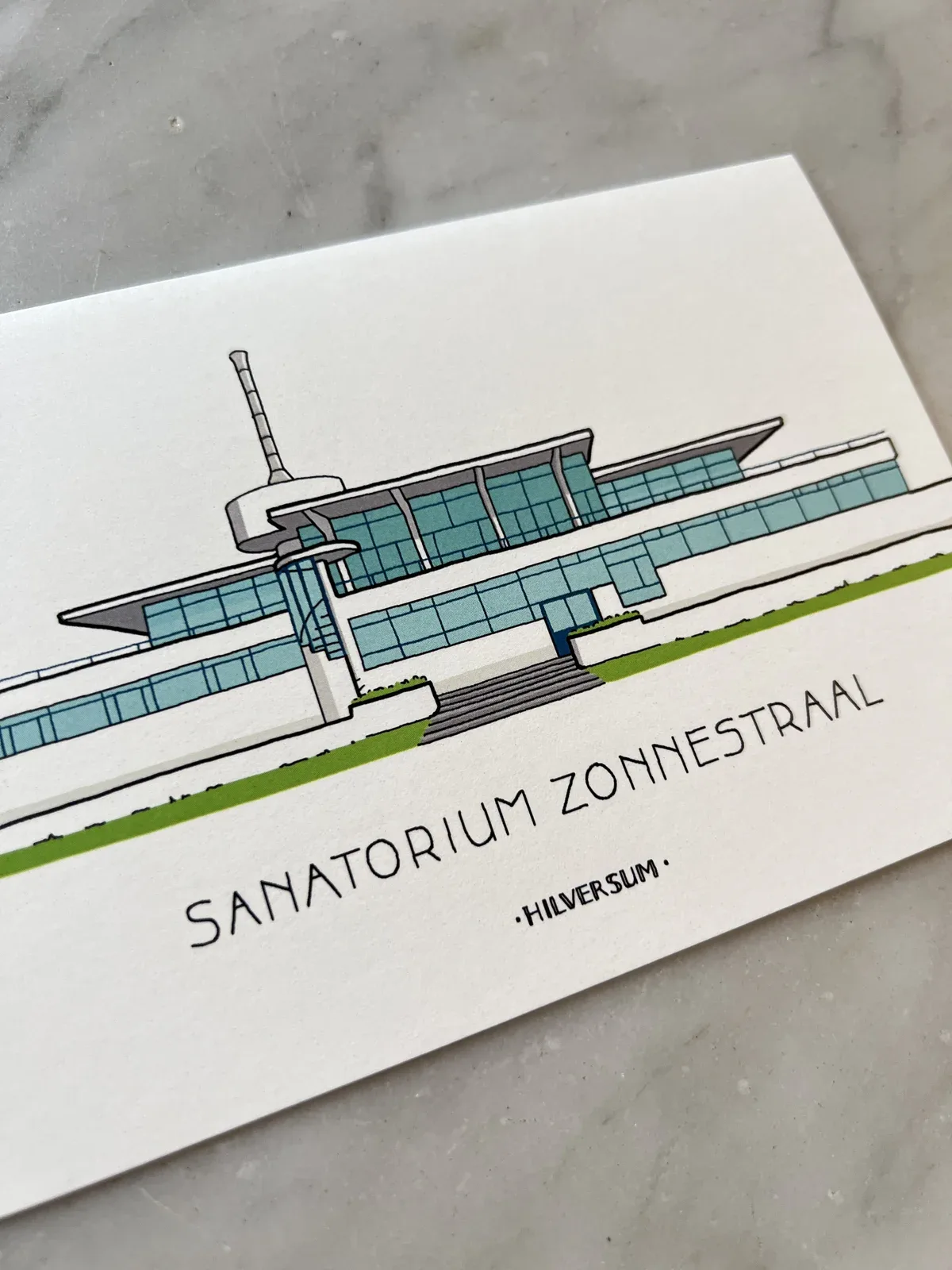 Kaart met Sanatorium Zonnestraal in Hilversum