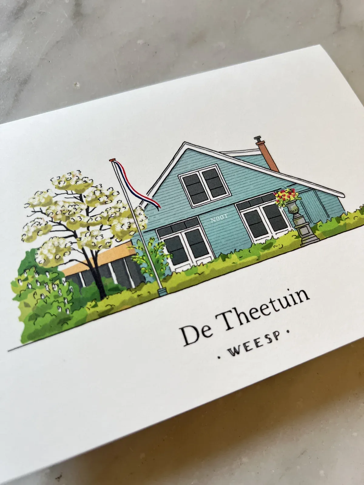 Kaart met De Theetuin in Weesp
