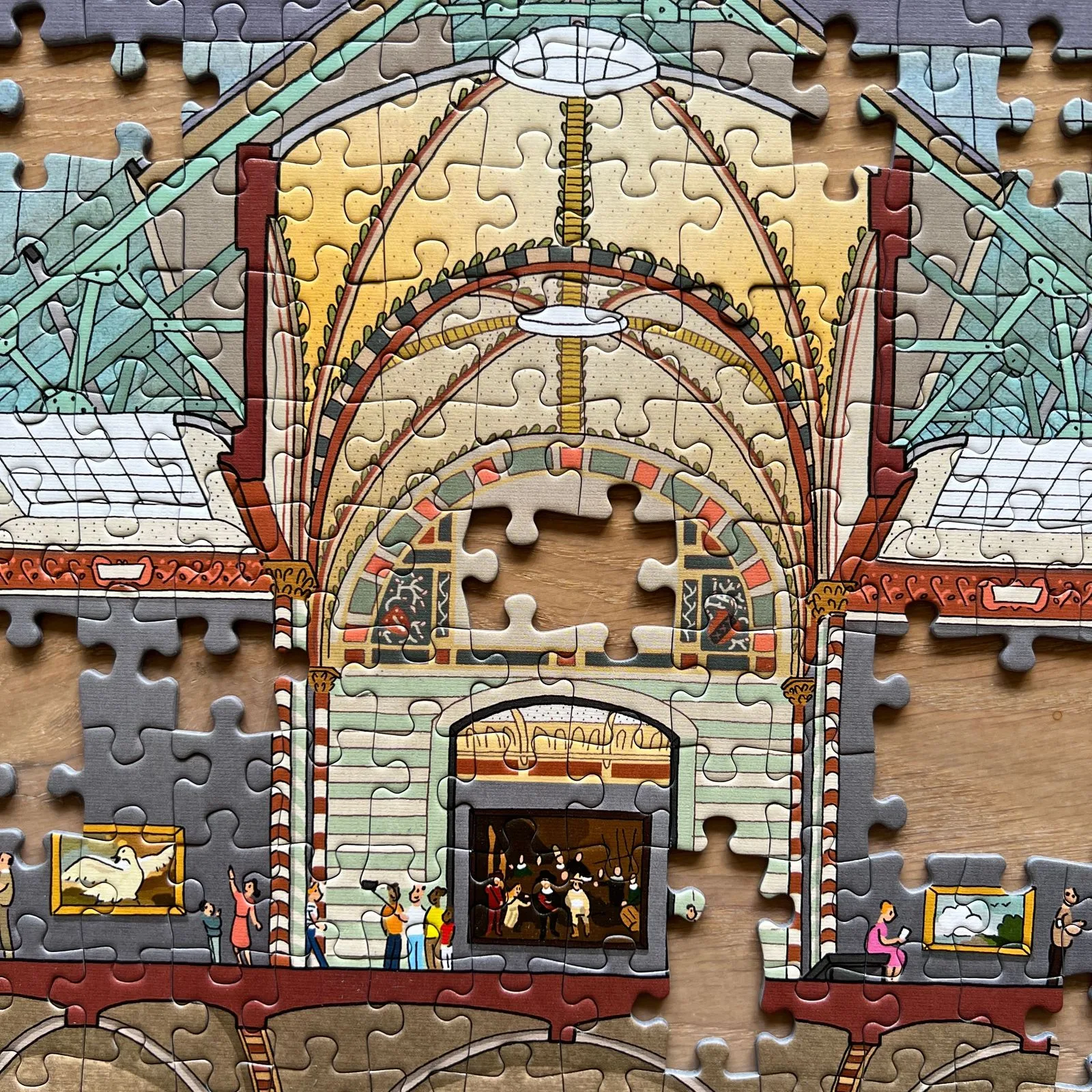 De legpuzzel van het Rijksmuseum bijna af op tafel